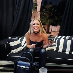 Black Leather Tote Handbag - Women's Classic Style